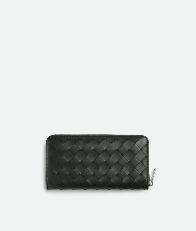 Intrecciato Diagonal Zip-Around-Geldbörse Intrecciato Diagonal Zip-Around-Geldbörse