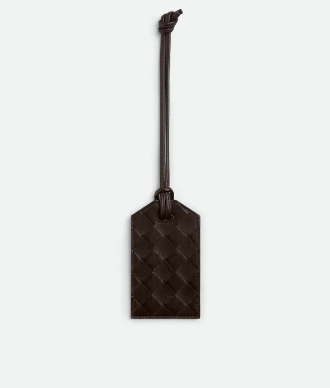Intrecciato-Etikettenhalter mit Riemen Intrecciato-Etikettenhalter mit Riemen