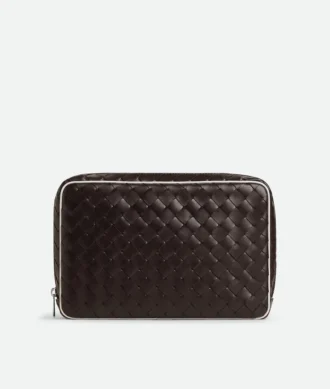 Intrecciato Große Pouch mit Reißverschluss