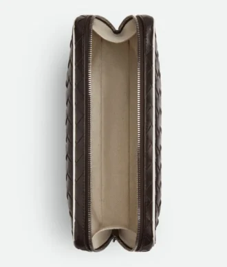 Intrecciato Große Pouch mit Reißverschluss