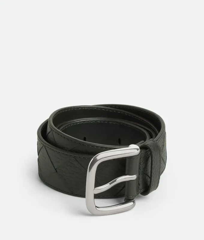Intrecciato-Gürtel aus Taurillon-Leder Intrecciato-Gürtel aus Taurillon-Leder