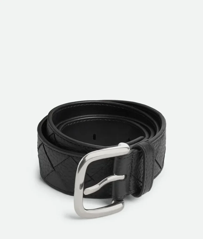 Intrecciato-Gürtel aus Taurillon-Leder Intrecciato-Gürtel aus Taurillon-Leder
