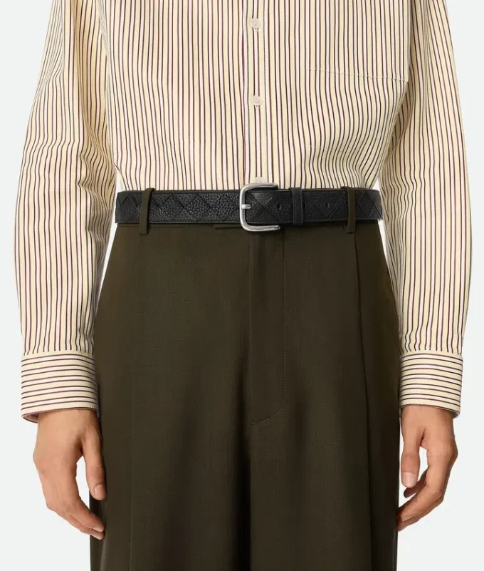Intrecciato-Gürtel aus Taurillon-Leder Intrecciato-Gürtel aus Taurillon-Leder