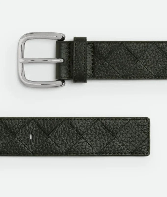 Intrecciato-Gürtel aus Taurillon-Leder Intrecciato-Gürtel aus Taurillon-Leder