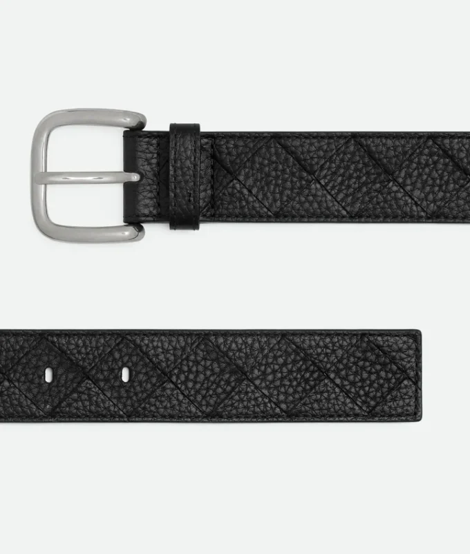 Intrecciato-Gürtel aus Taurillon-Leder Intrecciato-Gürtel aus Taurillon-Leder