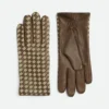 Intrecciato-Handschuhe aus Leder und Wildleder