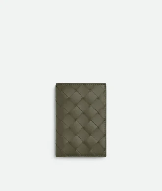 Intrecciato-Kartenetui mit Klappe