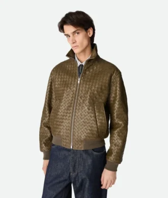 Intrecciato-Lederblouson Intrecciato-Lederblouson