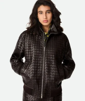 Intrecciato-Lederblouson Intrecciato-Lederblouson