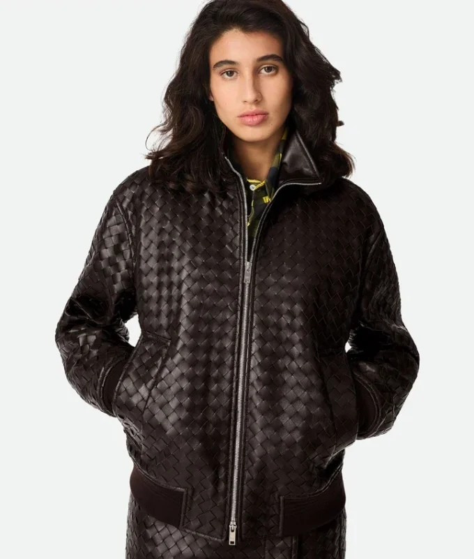 Intrecciato-Lederblouson Intrecciato-Lederblouson