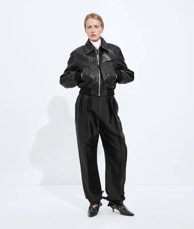 Intrecciato-Lederblouson Intrecciato-Lederblouson