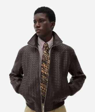 Intrecciato-Lederblouson Intrecciato-Lederblouson
