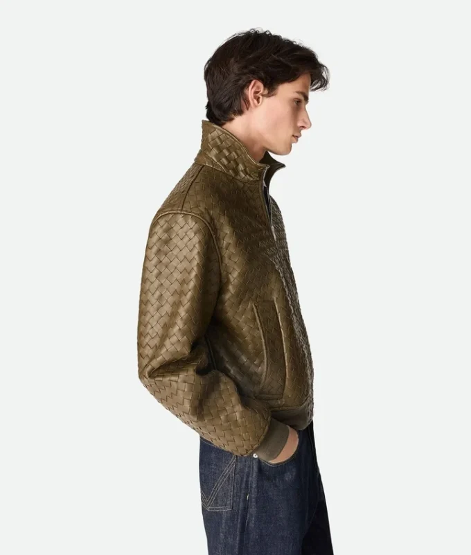 Intrecciato-Lederblouson Intrecciato-Lederblouson