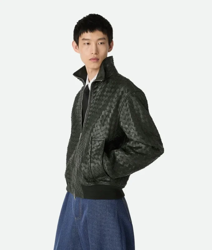 Intrecciato-Lederblouson Intrecciato-Lederblouson