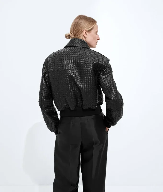 Intrecciato-Lederblouson Intrecciato-Lederblouson