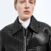Intrecciato-Lederblouson Intrecciato-Lederblouson