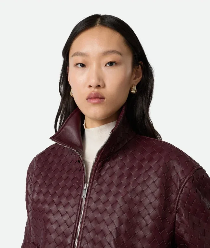 Intrecciato-Lederblouson Intrecciato-Lederblouson