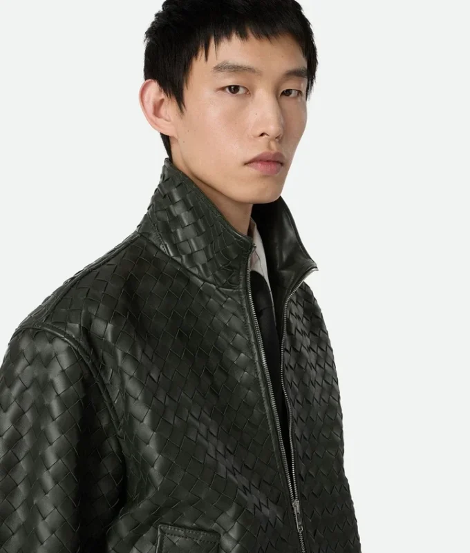 Intrecciato-Lederblouson Intrecciato-Lederblouson