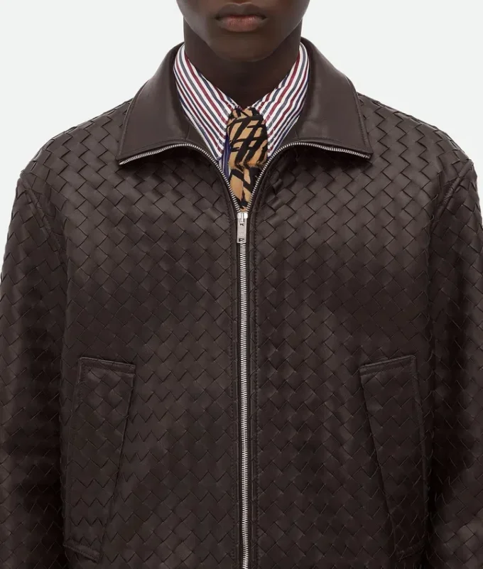 Intrecciato-Lederblouson Intrecciato-Lederblouson