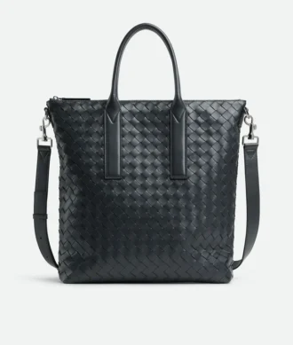 Intrecciato North-South-Tasche mit Reißverschluss