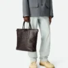 Intrecciato North-South-Tasche mit Reißverschluss Intrecciato North-South-Tasche mit Reißverschluss