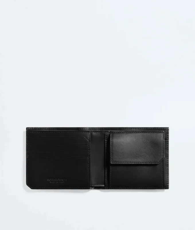 Intrecciato Piccolo Brieftasche mit zwei Fächern und Münzfach Intrecciato Piccolo Brieftasche mit zwei Fächern und Münzfach