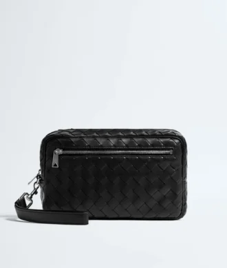 Intrecciato-Pouch mit Handschlaufe