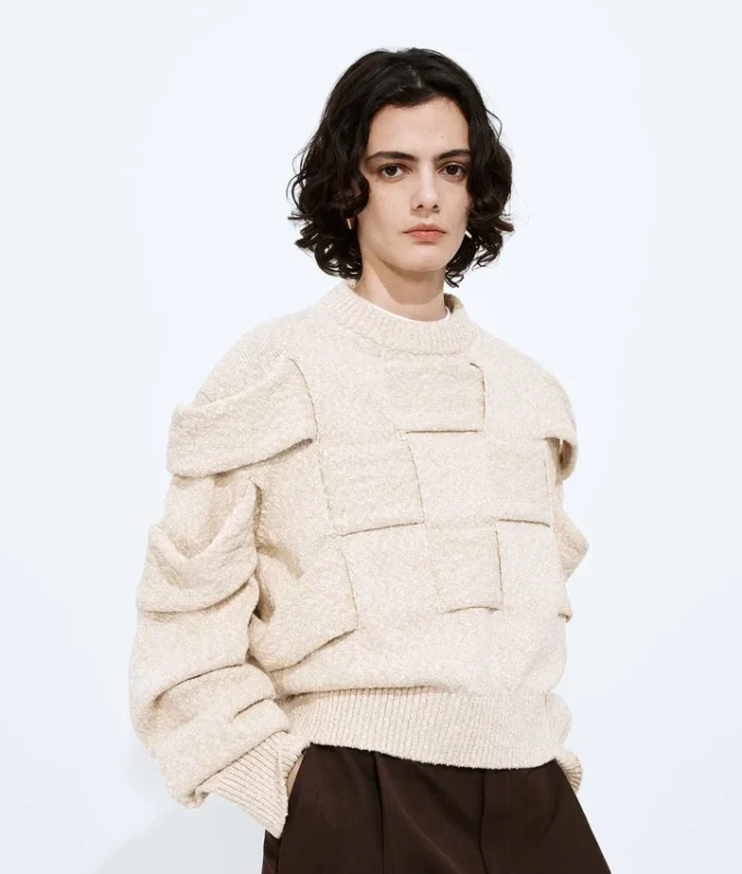 Intrecciato-Pullover aus Baumwolle