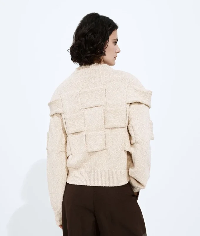 Intrecciato-Pullover aus Baumwolle