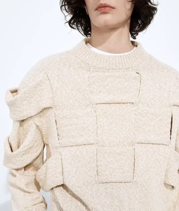 Intrecciato-Pullover aus Baumwolle