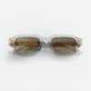 Intrecciato-Sonnenbrille mit rechteckigem Rahmen Intrecciato-Sonnenbrille mit rechteckigem Rahmen