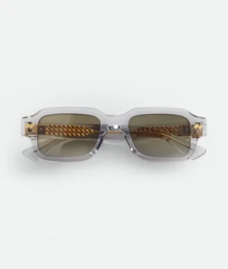 Intrecciato-Sonnenbrille mit rechteckigem Rahmen