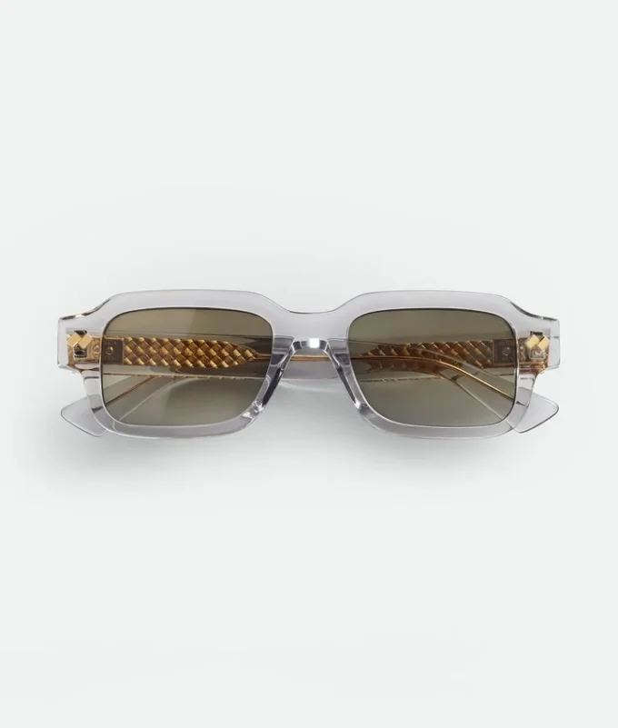 Intrecciato-Sonnenbrille mit rechteckigem Rahmen Intrecciato-Sonnenbrille mit rechteckigem Rahmen
