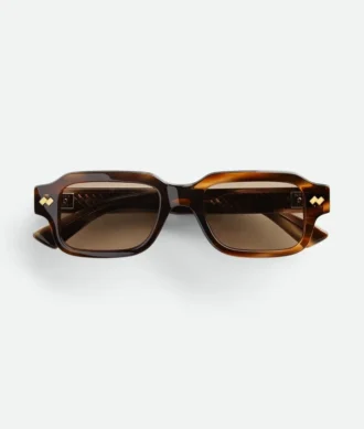 Intrecciato-Sonnenbrille mit rechteckigem Rahmen