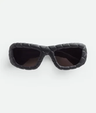 Intrecciato-Sonnenbrille mit rechteckigem Rahmen