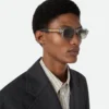 Intrecciato-Sonnenbrille mit rechteckigem Rahmen Intrecciato-Sonnenbrille mit rechteckigem Rahmen