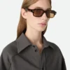 Intrecciato-Sonnenbrille mit rechteckigem Rahmen Intrecciato-Sonnenbrille mit rechteckigem Rahmen