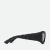 Intrecciato-Sonnenbrille mit rechteckigem Rahmen Intrecciato-Sonnenbrille mit rechteckigem Rahmen