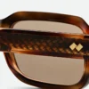 Intrecciato-Sonnenbrille mit rechteckigem Rahmen Intrecciato-Sonnenbrille mit rechteckigem Rahmen