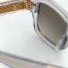 Intrecciato-Sonnenbrille mit rechteckigem Rahmen Intrecciato-Sonnenbrille mit rechteckigem Rahmen