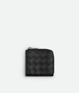 Intrecciato Square Zip-Around-Geldbörse