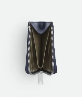 Intrecciato Square Zip-Around-Geldbörse