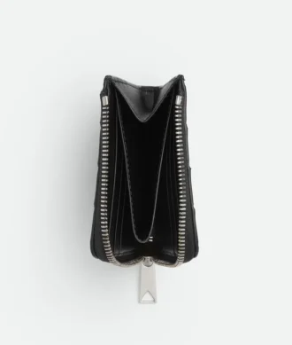 Intrecciato Square Zip-Around-Geldbörse