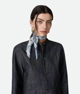 Italienisches Seidenfoulard im Postkartenstil