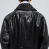 Jacke aus geknittertem Leder Jacke aus geknittertem Leder