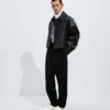 Jacke aus geknittertem Leder Jacke aus geknittertem Leder