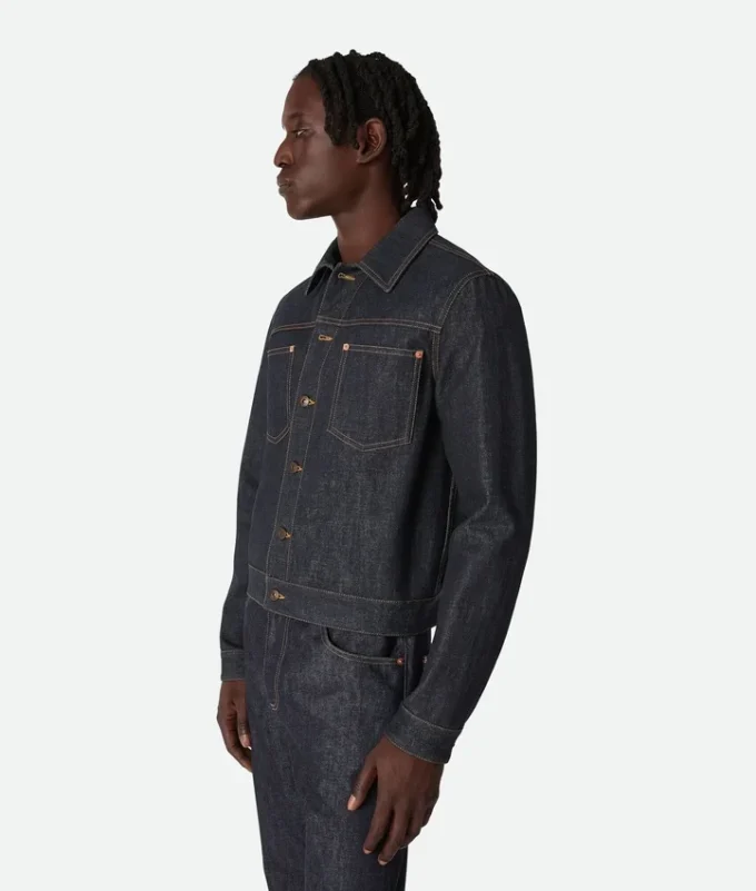 Jacke aus rohem Indigo-Denim