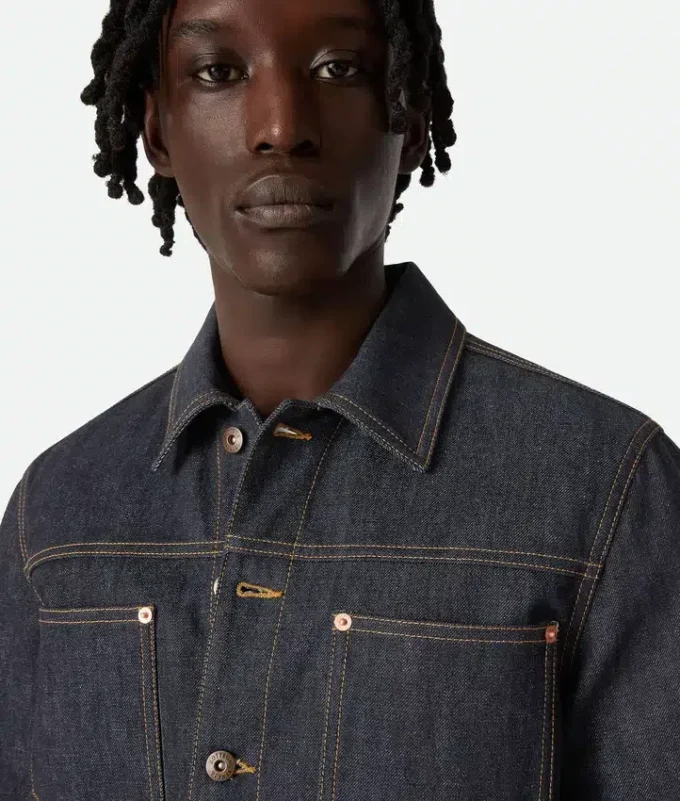 Jacke aus rohem Indigo-Denim