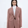 Jacke aus Woll- und Leinenmelange Jacke aus Woll- und Leinenmelange