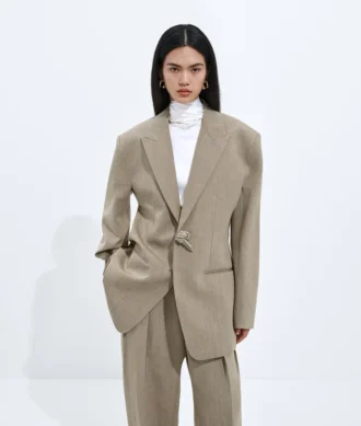 Jacke aus Woll- und Leinenmelange Jacke aus Woll- und Leinenmelange